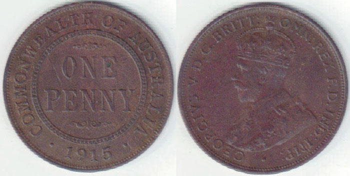 1915 H Australia Penny (gVF) A003967